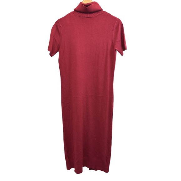 Love Token Red Turtleneck Sheath Midi Dress - Picture 2 of 6